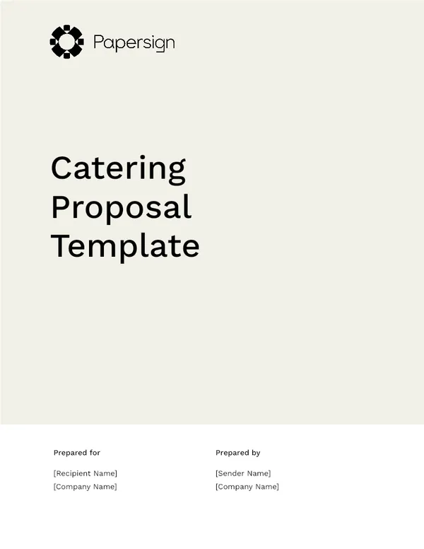 Catering Proposal Template