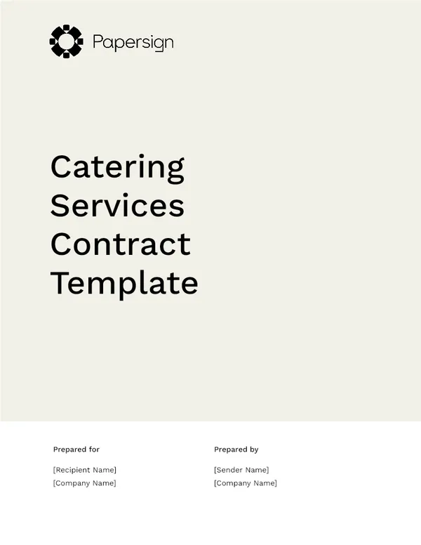 Catering Services Contract Agreement