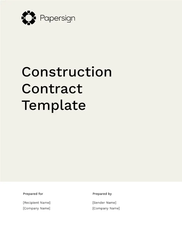 Construction Contract Template