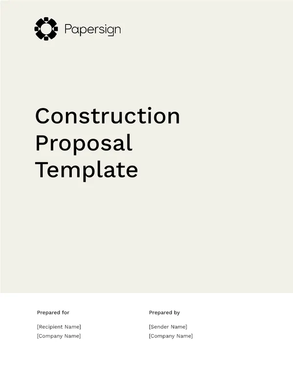 Construction Proposal Template