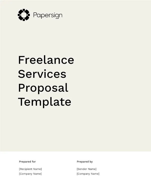 Freelance Services Proposal Template