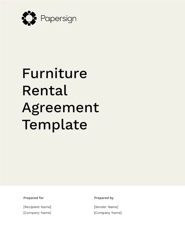 Furniture Rental Agreement Template