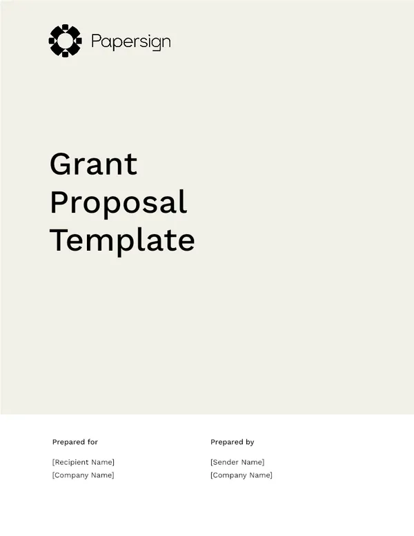Grant Proposal Template