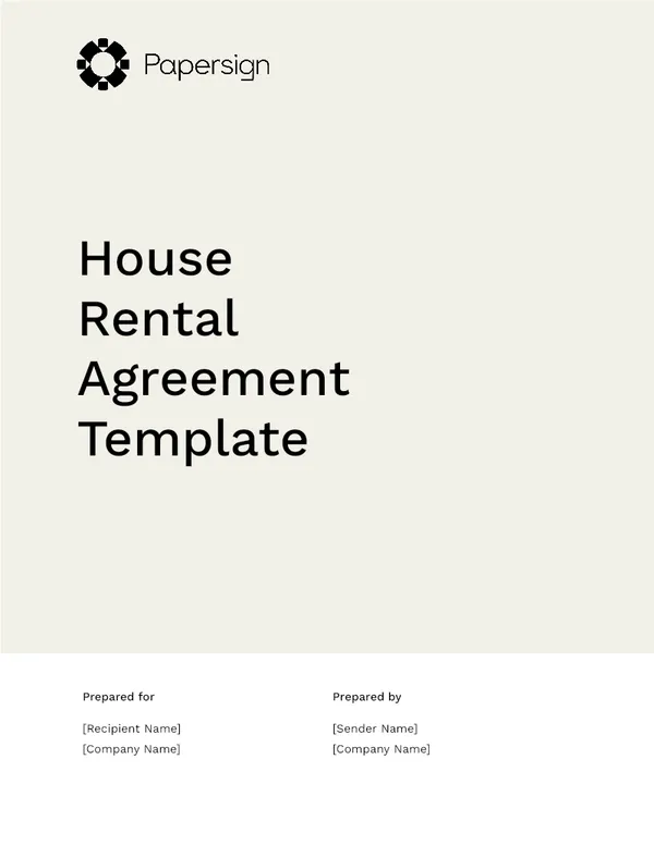 House Rental Agreement Template