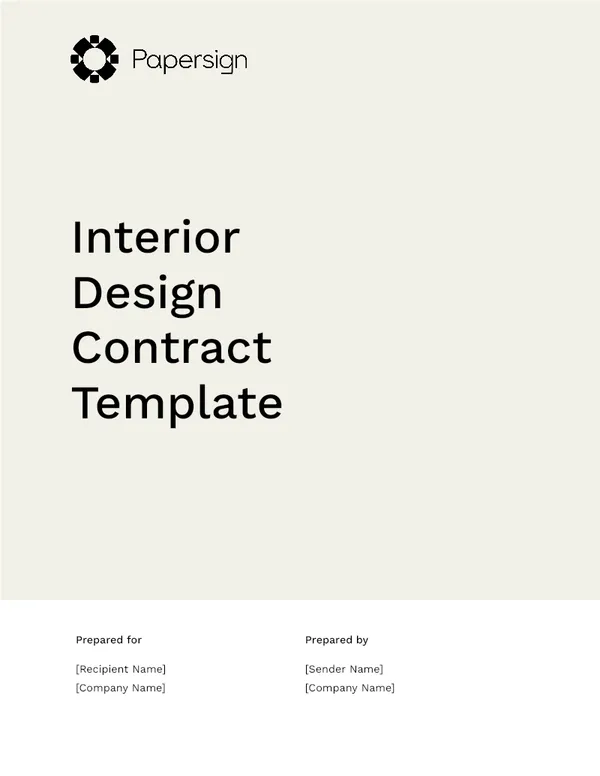 Interior Design Contract Template