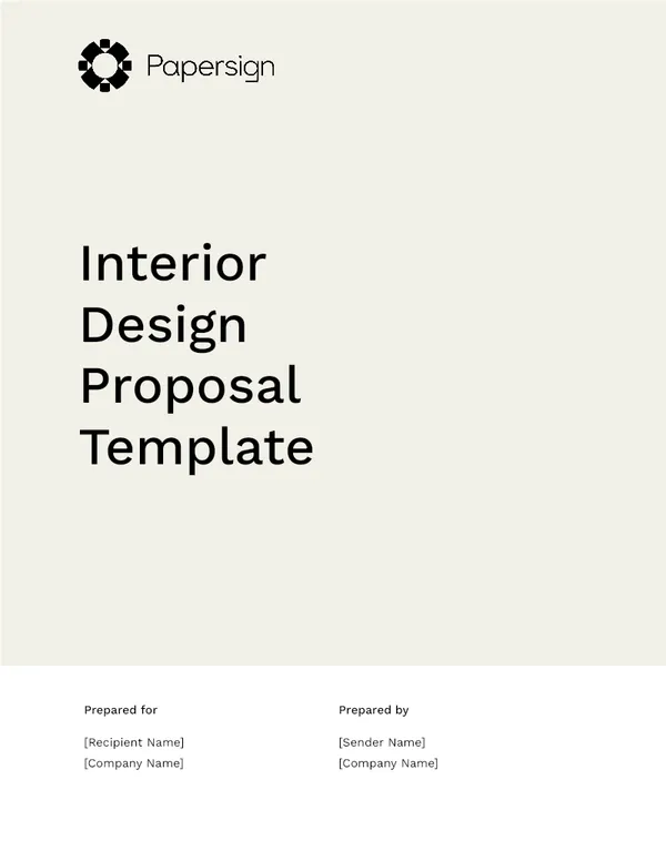 Interior Design Proposal Template