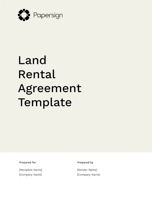 Land Rental Agreement Template