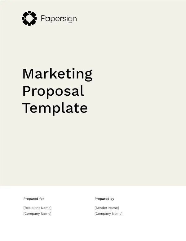 Marketing Proposal Template