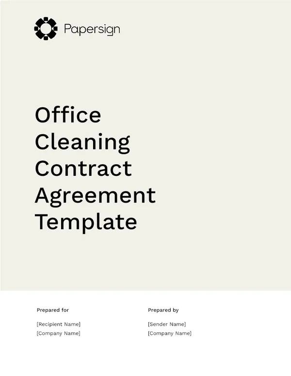 Office Cleaning Contract Agreement Template