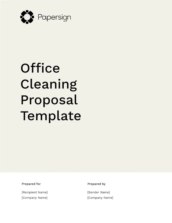 Office Cleaning Proposal Template