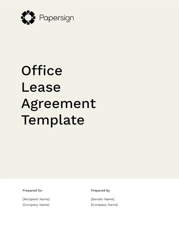 Office Lease Agreement Template