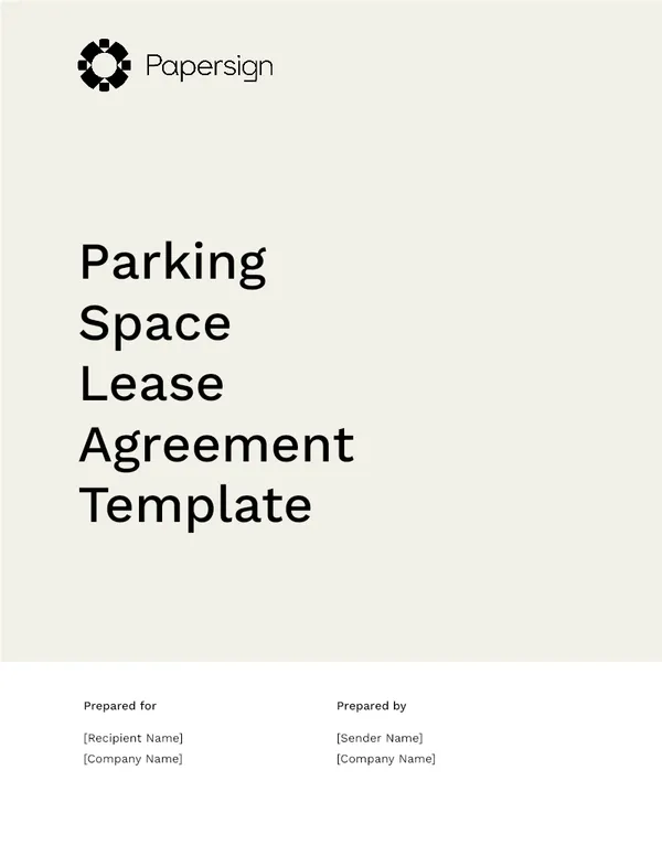 Parking Space Lease Agreement Template