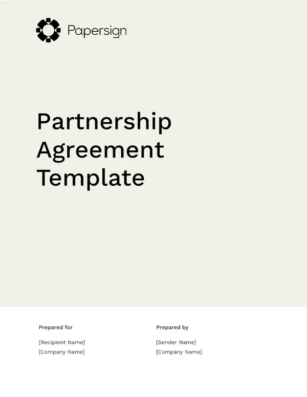 Partnership Agreement Template