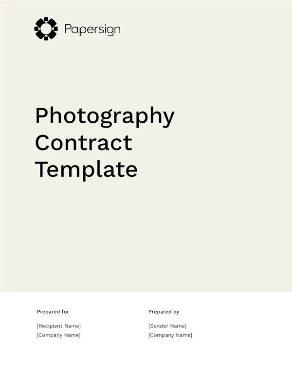 Photography Contract Template