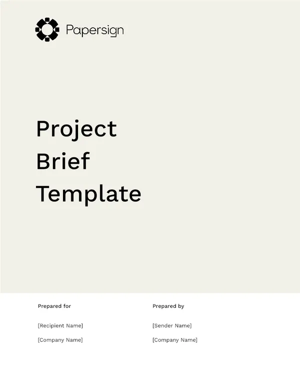 Project Brief Template