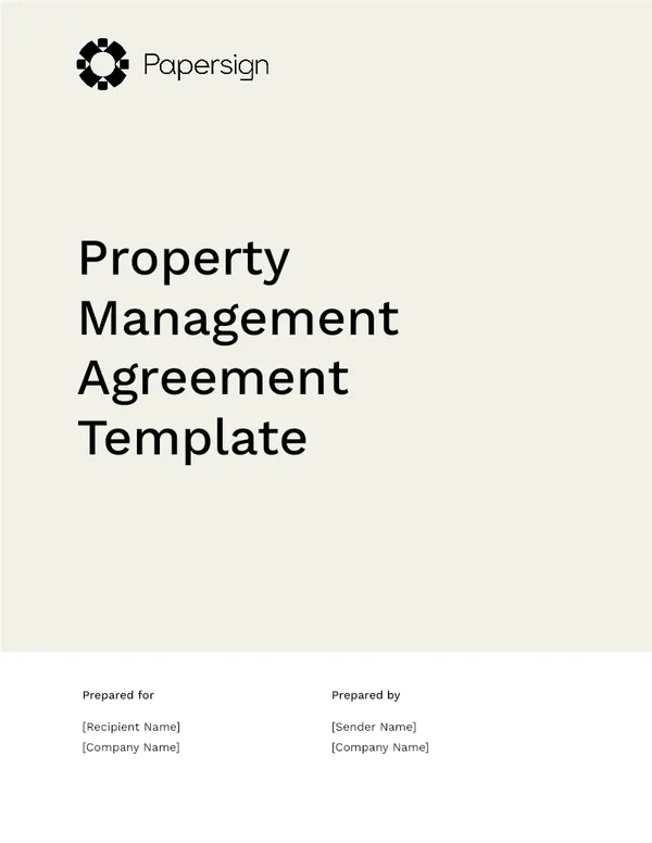Property Management Agreement Template