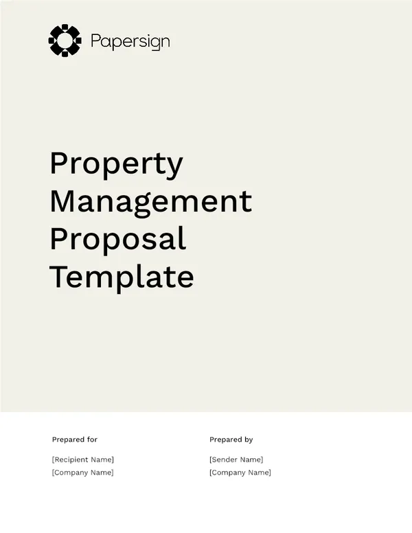 Property Management Proposal Template