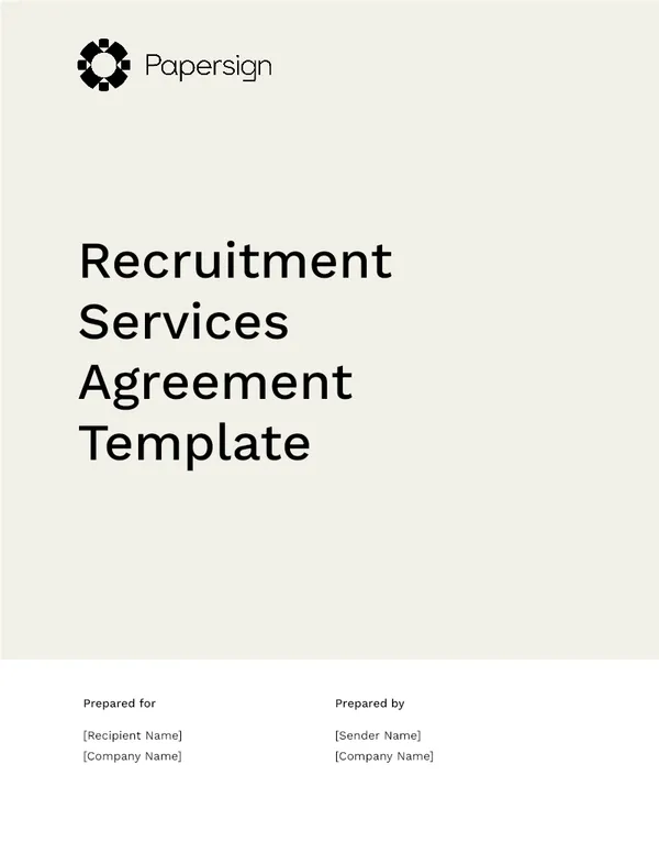 Recruitment Services Agreement Template