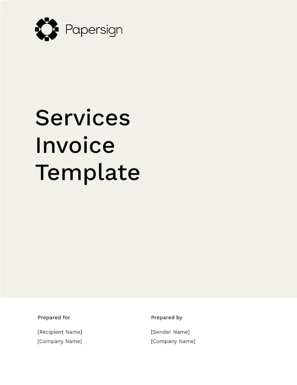 Services Invoice Template