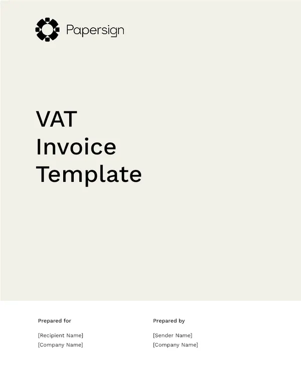 VAT Invoice Template