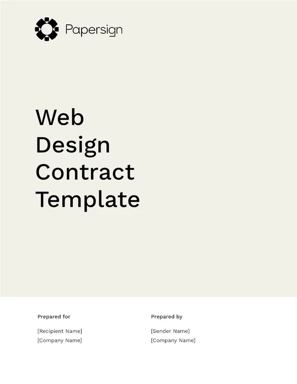 Web Design Contract Template