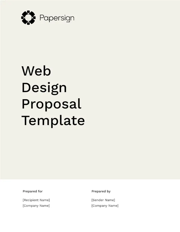 Web Design Proposal Template