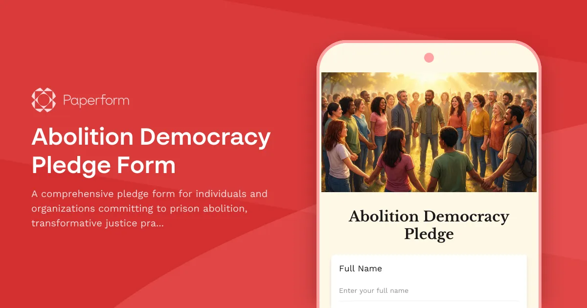 Abolition Democracy Pledge Form