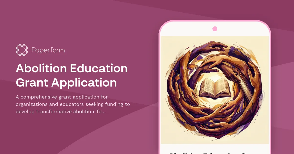 Abolition Education Grant Application