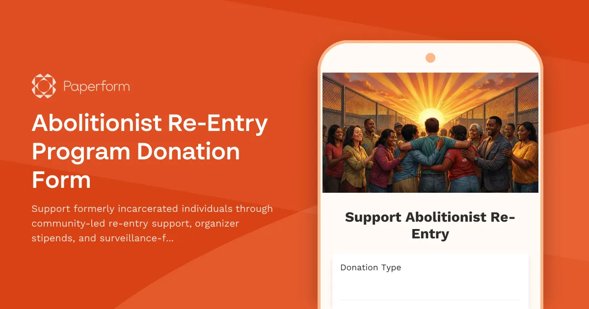 Abolitionist Re-Entry Program Donation Form