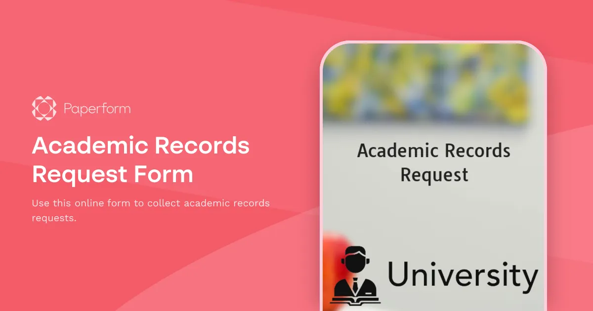 Academic Records Request Form