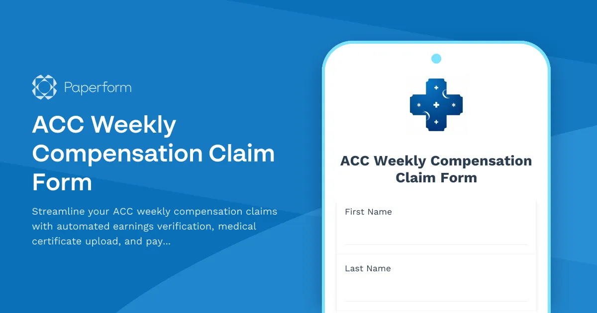 ACC Weekly Compensation Claim Form