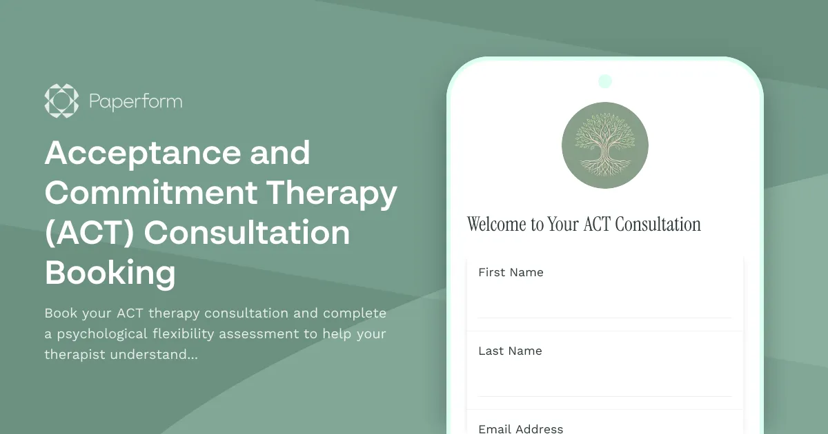 Acceptance and Commitment Therapy (ACT) Consultation Booking