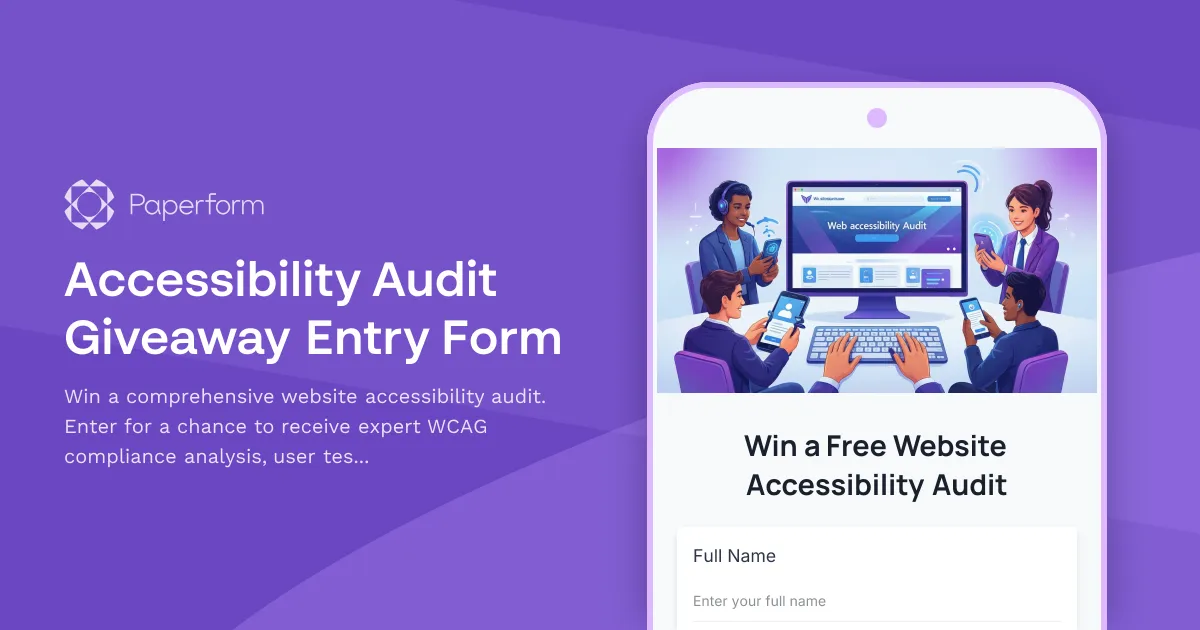 Accessibility Audit Giveaway Entry Form
