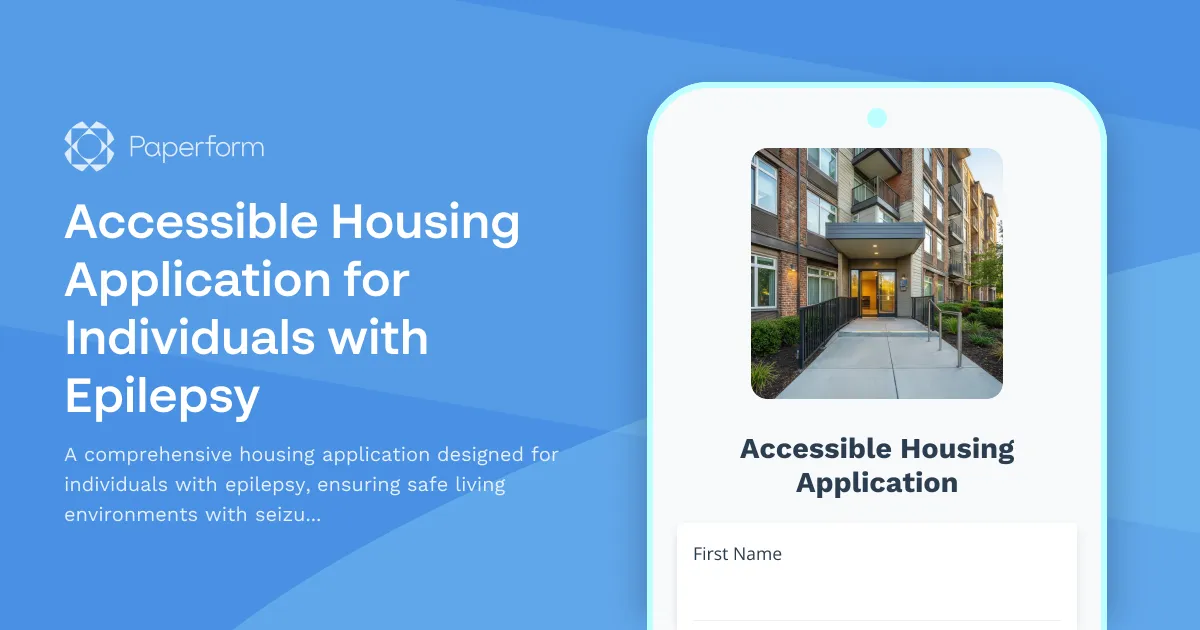 Accessible Housing Application for Individuals with Epilepsy