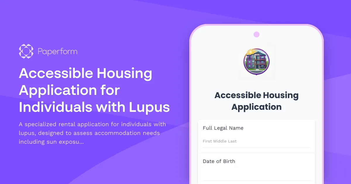 Accessible Housing Application for Individuals with Lupus