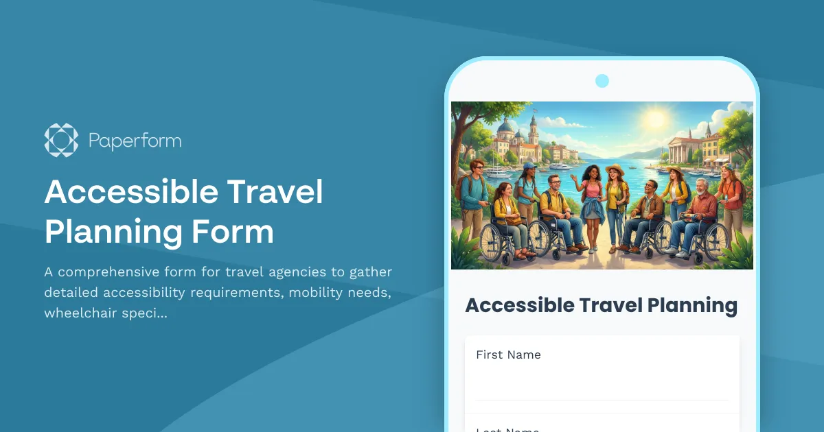 Accessible Travel Planning Form