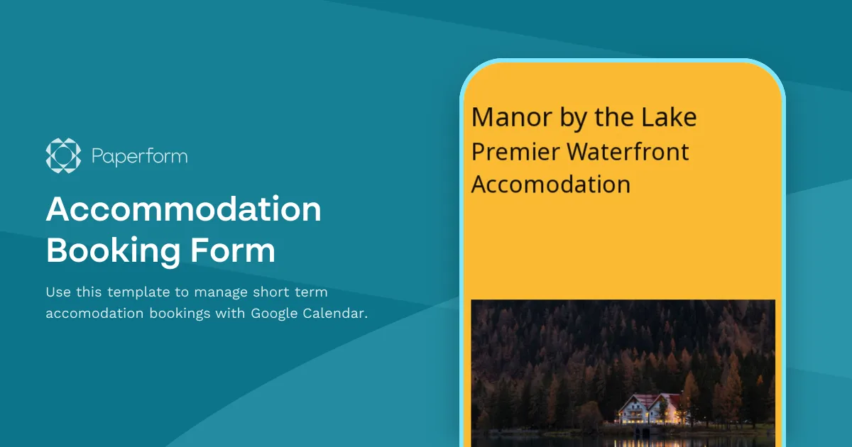 Accommodation Booking Form
