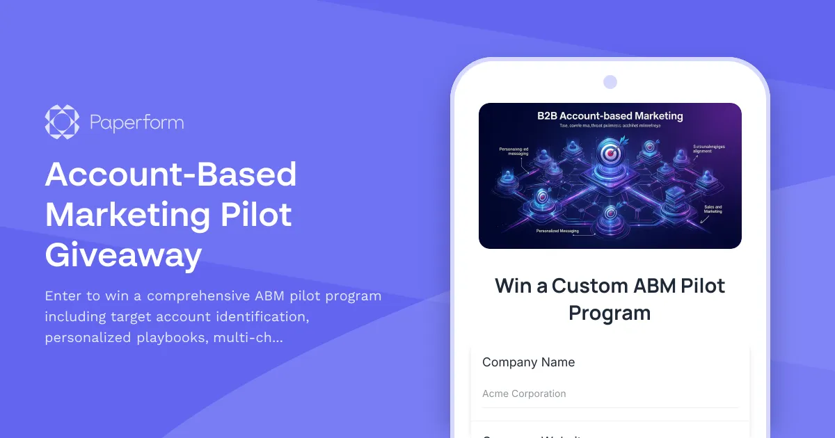 Account-Based Marketing Pilot Giveaway
