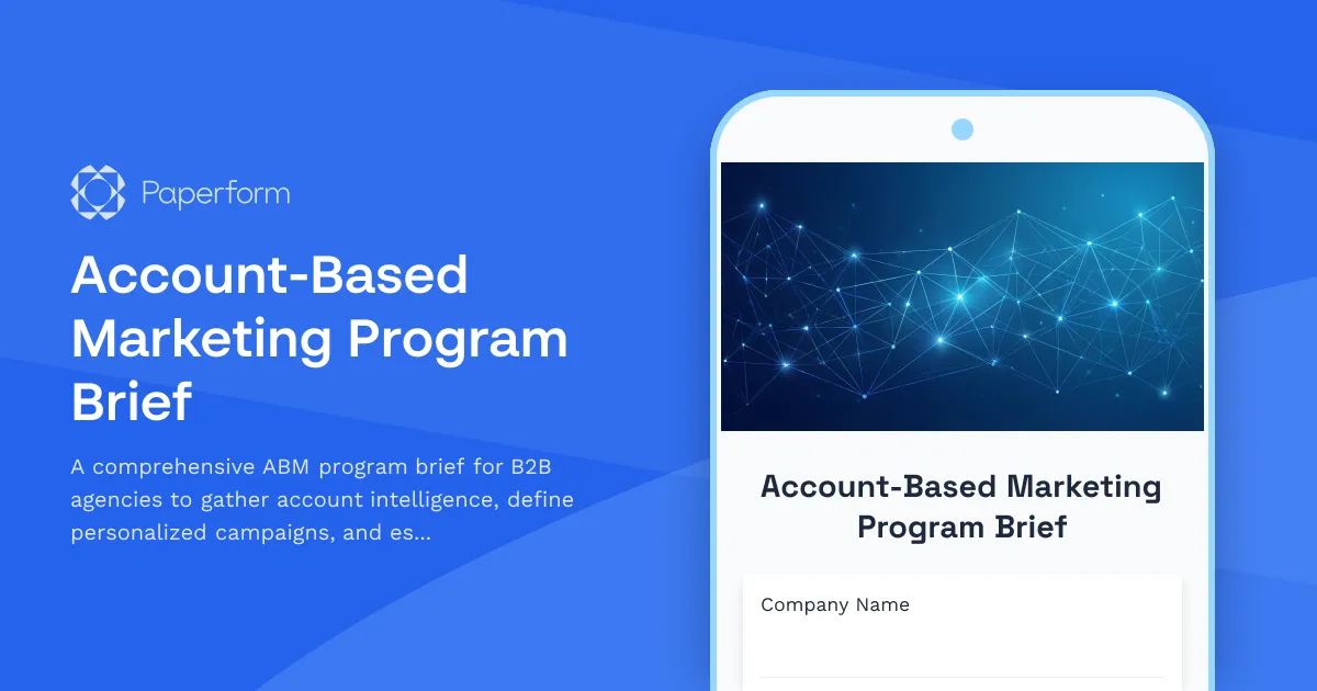 Account-Based Marketing Program Brief