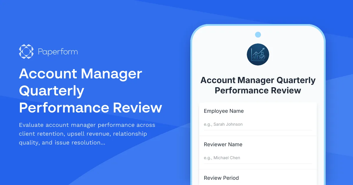 Account Manager Quarterly Performance Review