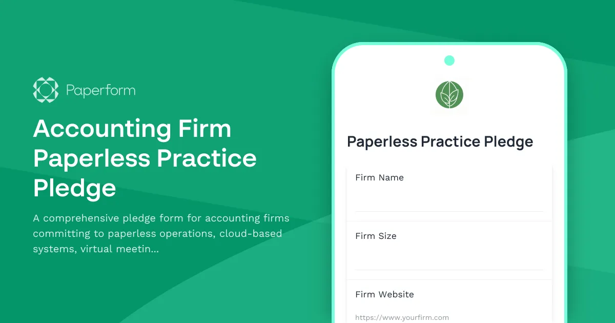 Accounting Firm Paperless Practice Pledge