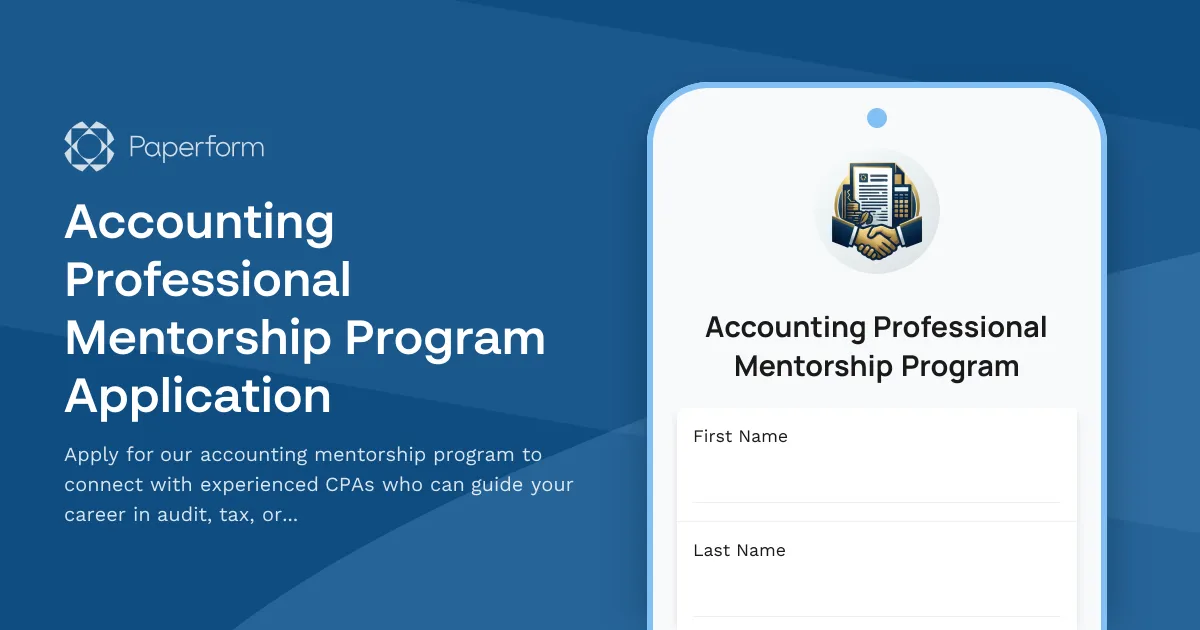 Accounting Professional Mentorship Program Application