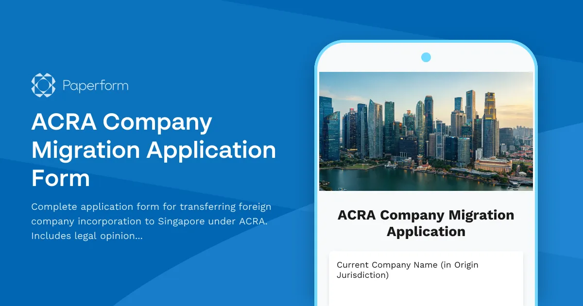 ACRA Company Migration Application Form