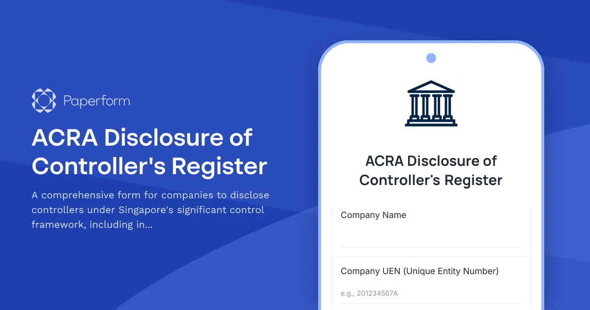 ACRA Disclosure of Controller's Register