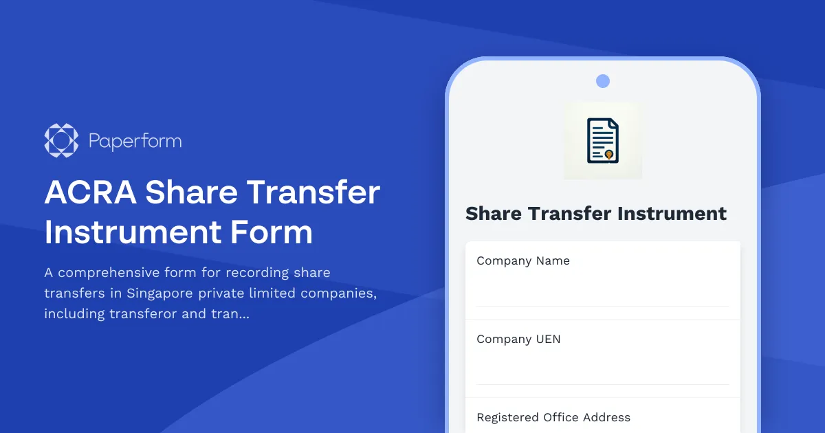 ACRA Share Transfer Instrument Form