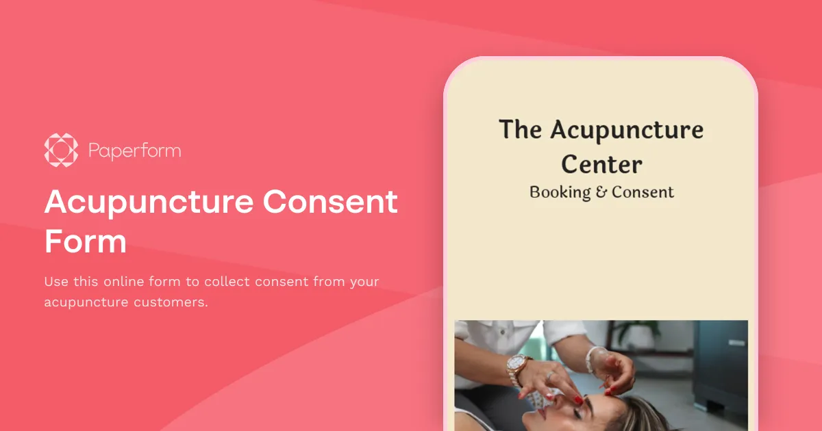 Acupuncture Consent Form
