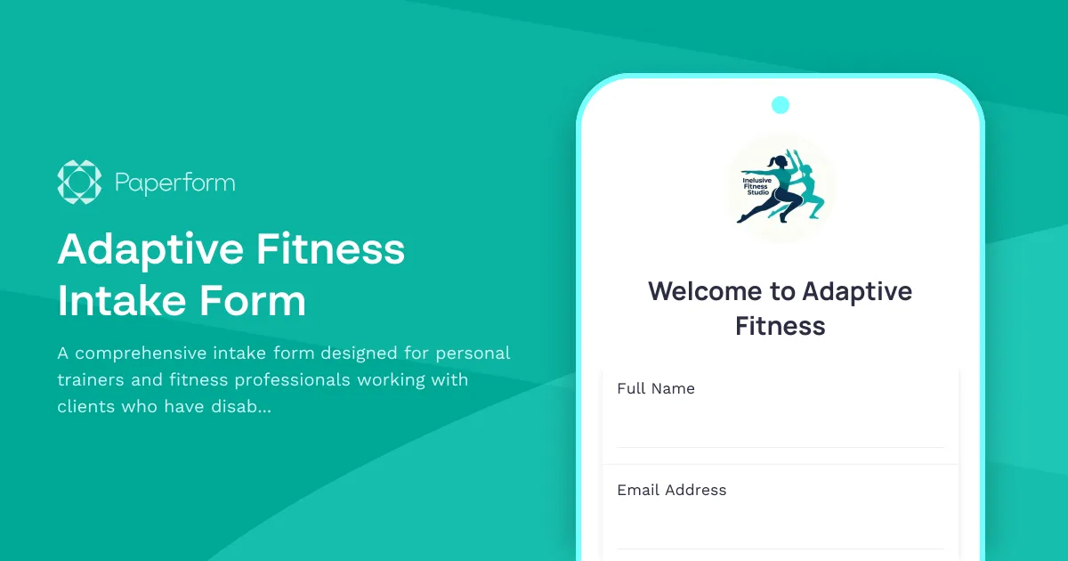 Adaptive Fitness Intake Form