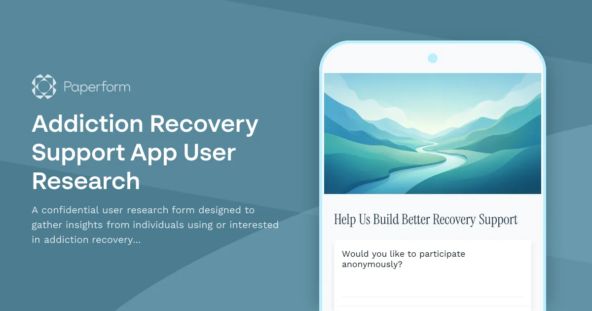 Addiction Recovery Support App User Research