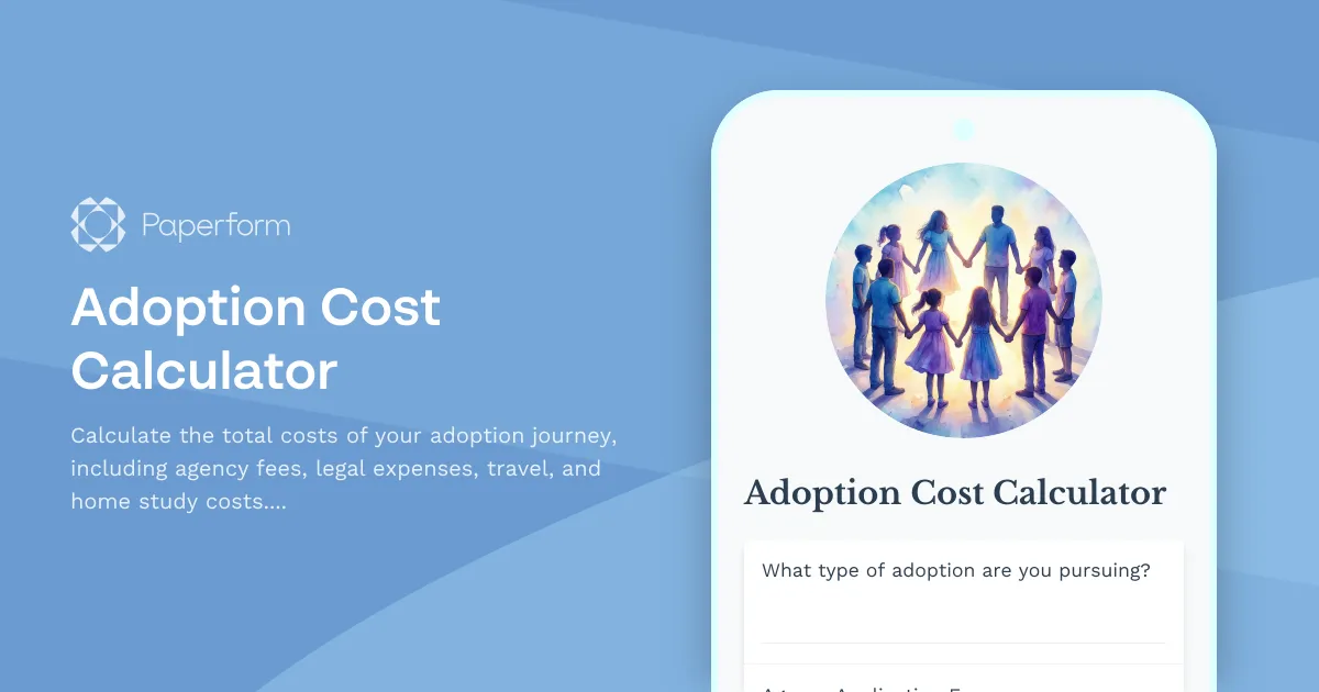 Adoption Cost Calculator