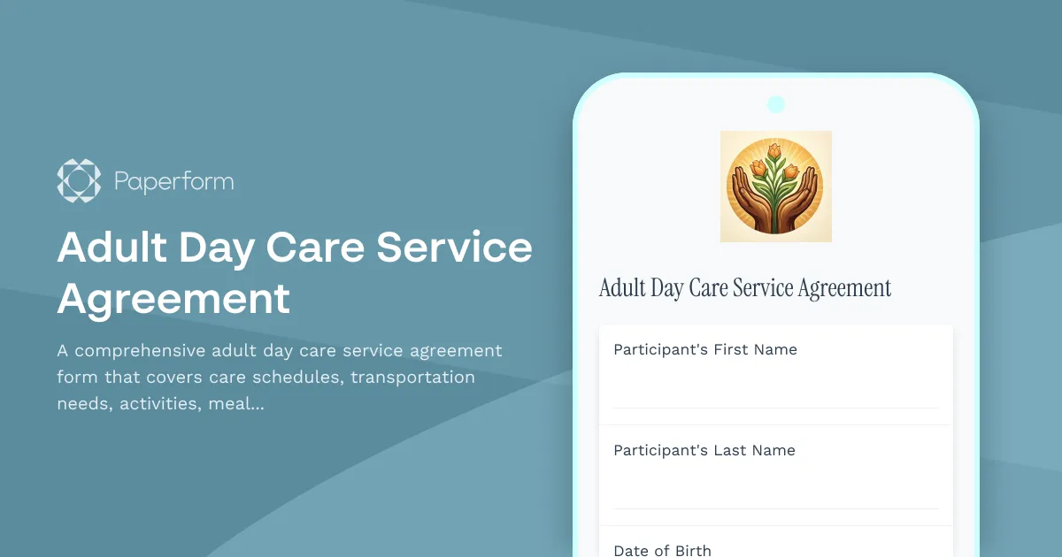 Adult Day Care Service Agreement